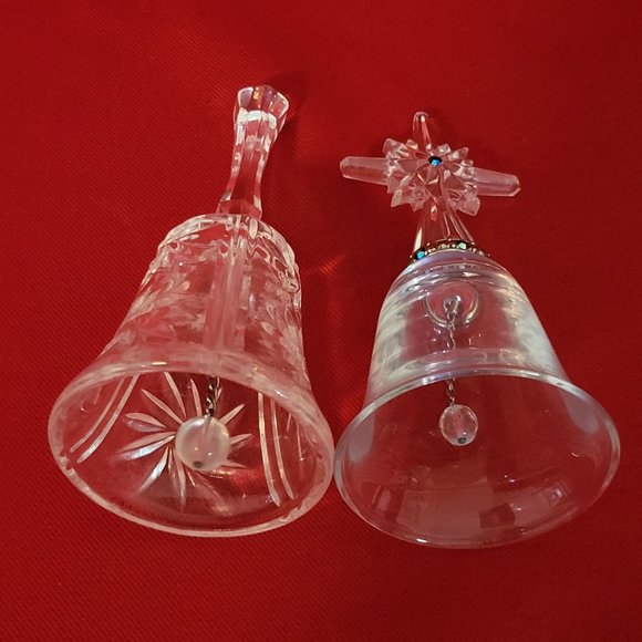 2002 Lenox Cross Bell of Peace Pave Jewels & Clear Crystal Dinner Bell Glass - Picture 5 of 11